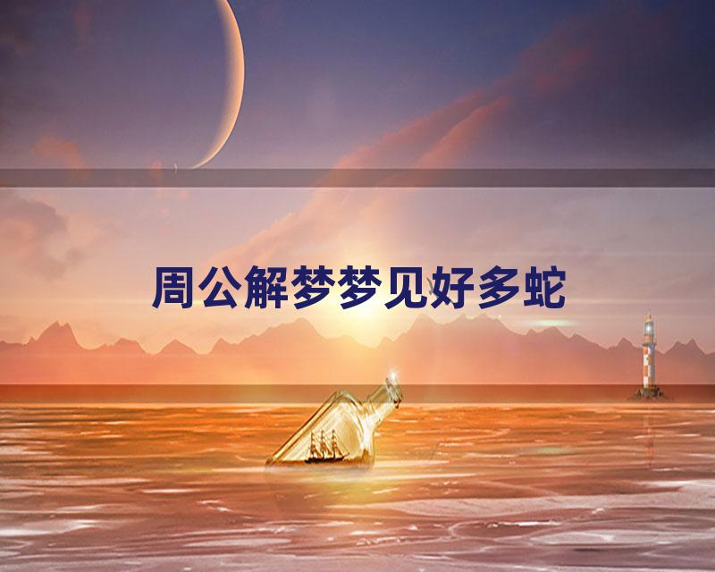 周公解梦梦见好多蛇