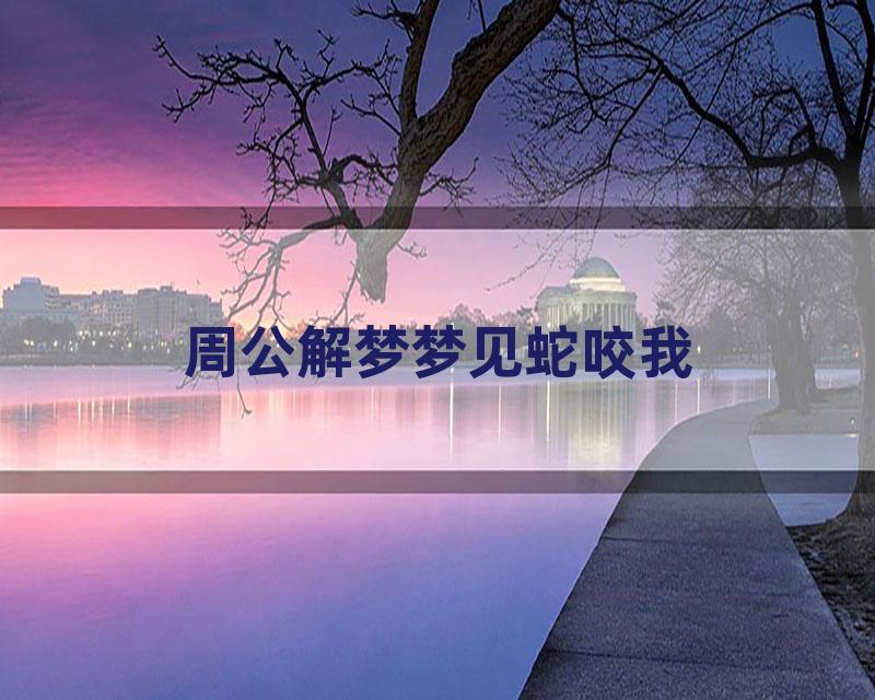 周公解梦梦见蛇咬我