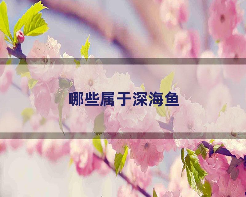 哪些属于深海鱼