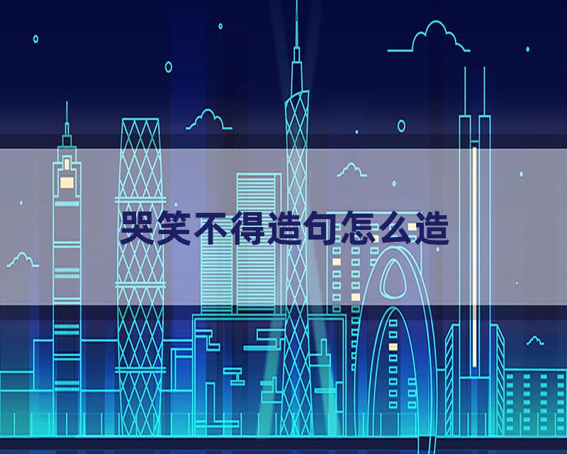 哭笑不得造句怎么造