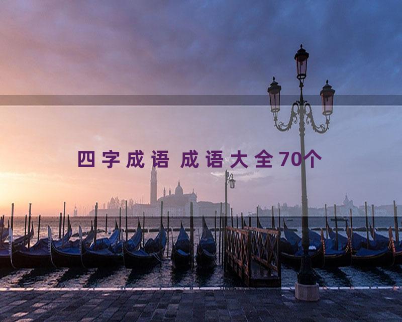 四字成语 成语大全70个