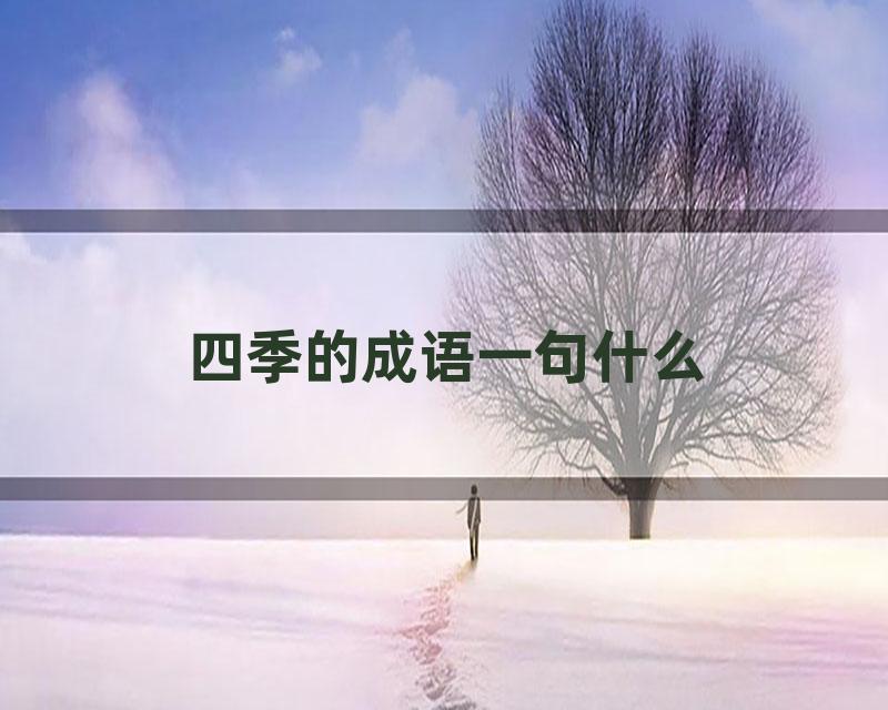 四季的成语一句什么