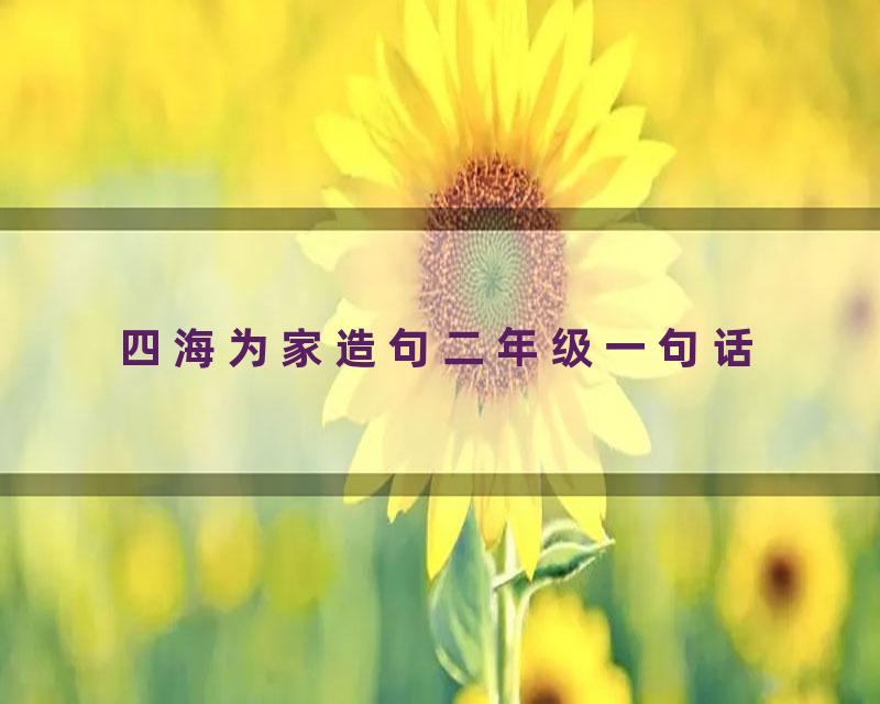 四海为家造句二年级一句话