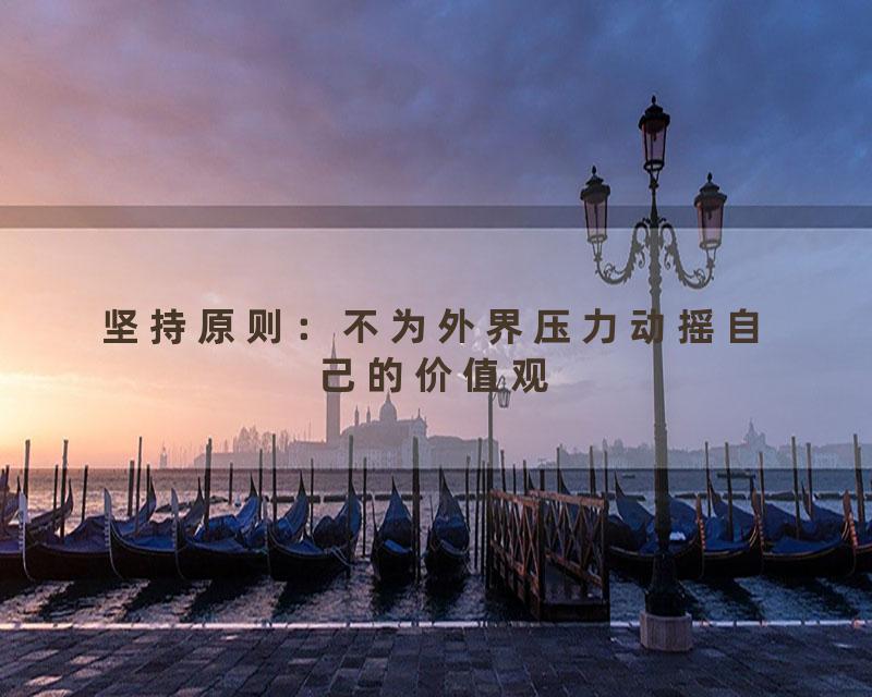 坚持原则：不为外界压力动摇自己的价值观