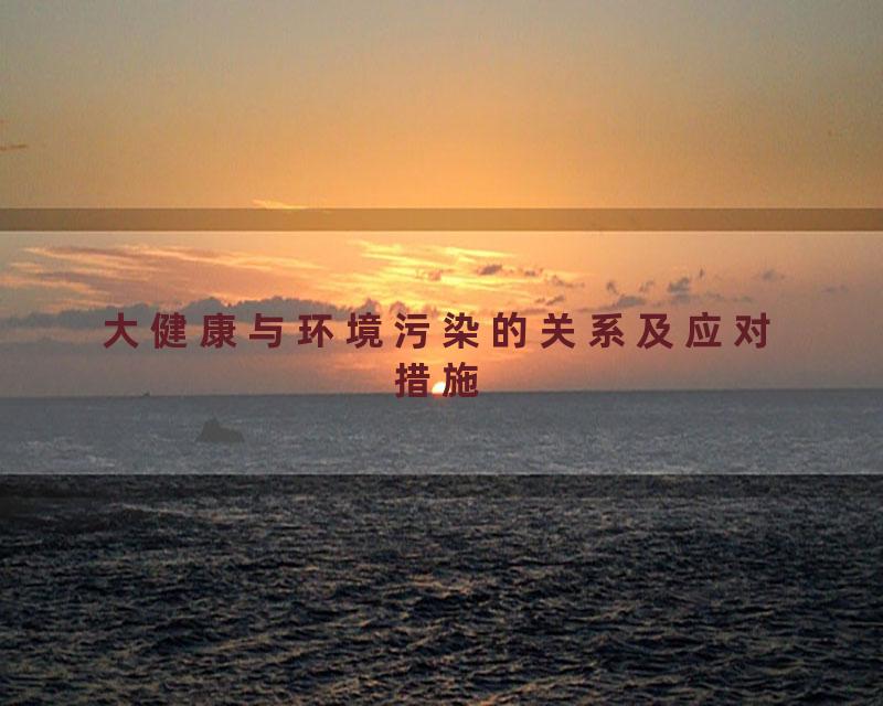 大健康与环境污染的关系及应对措施