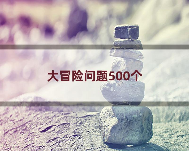 大冒险问题500个