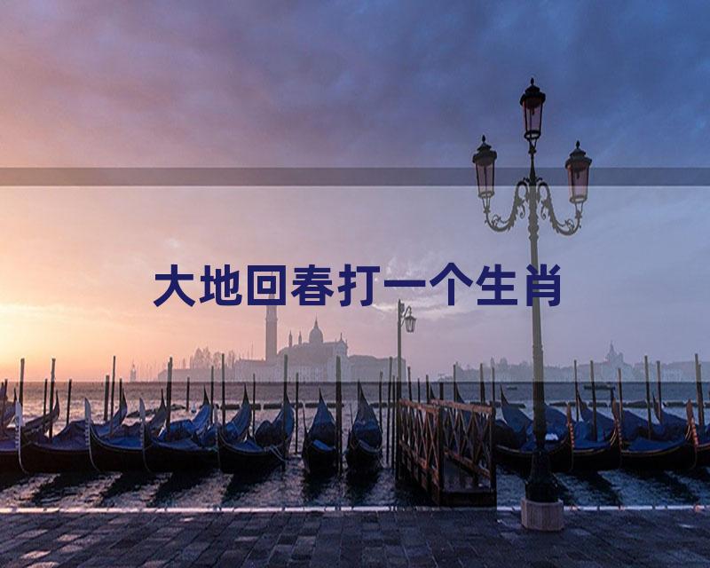 大地回春打一个生肖