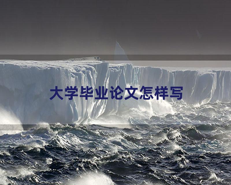 大学毕业论文怎样写
