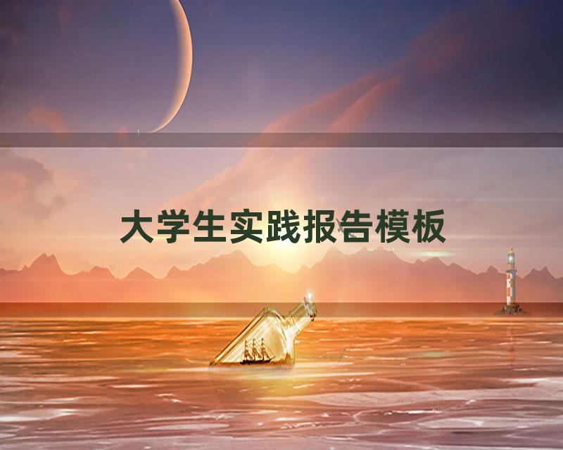 大学生实践报告模板