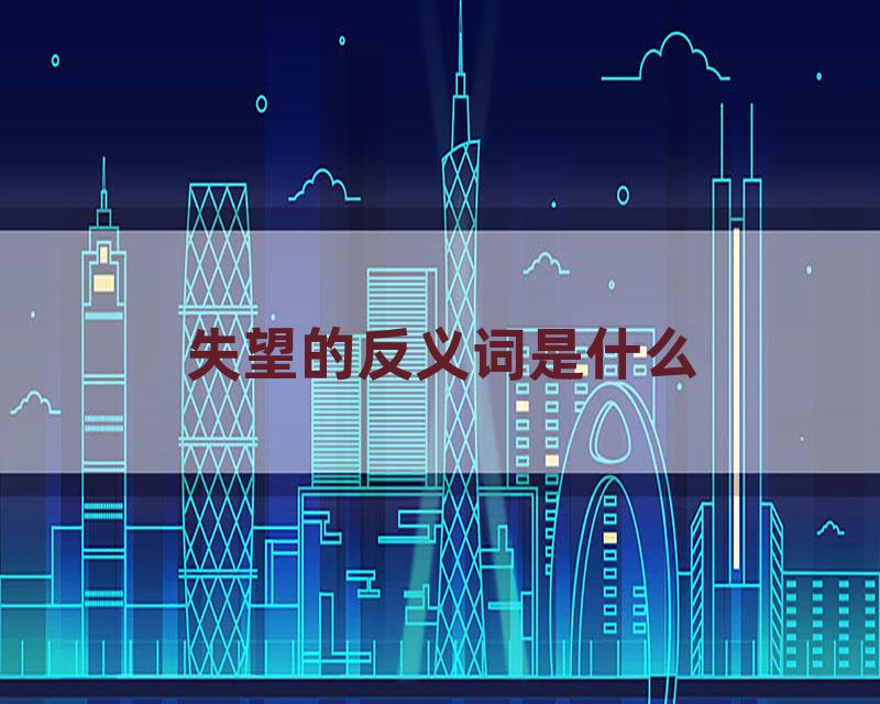 失望的反义词是什么