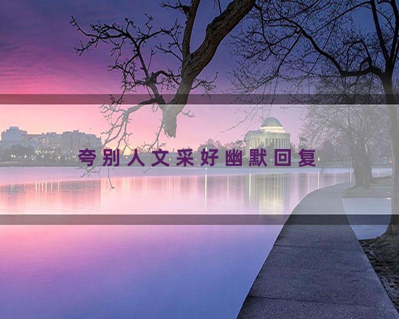 夸别人文采好幽默回复