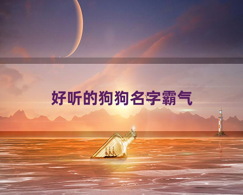 好听的狗狗名字霸气