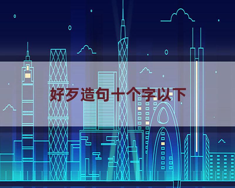 好歹造句十个字以下