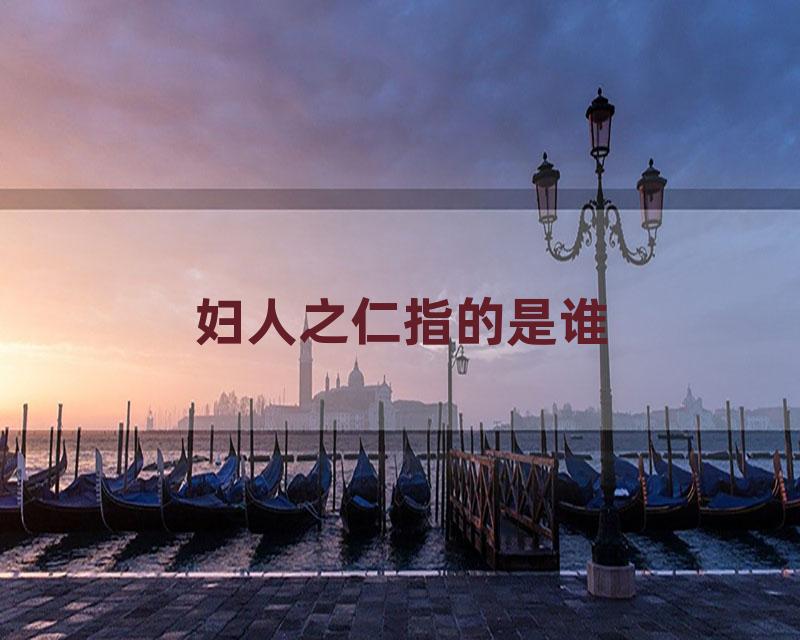 妇人之仁指的是谁