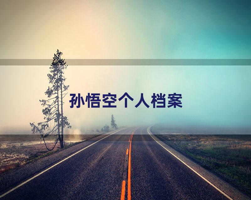 孙悟空个人档案