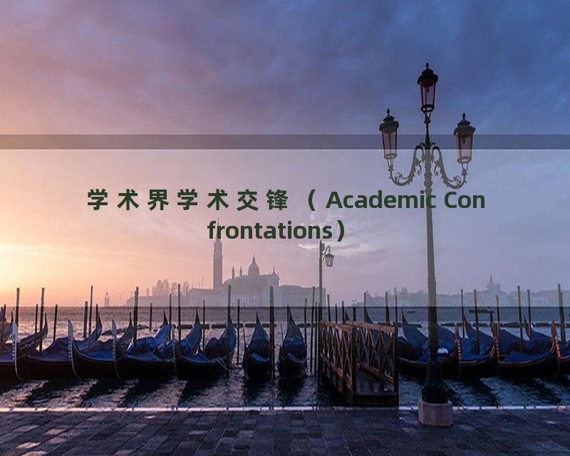 学术界学术交锋（Academic Confrontations）