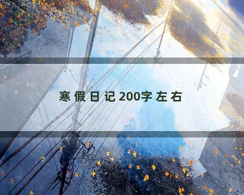 寒假日记200字左右