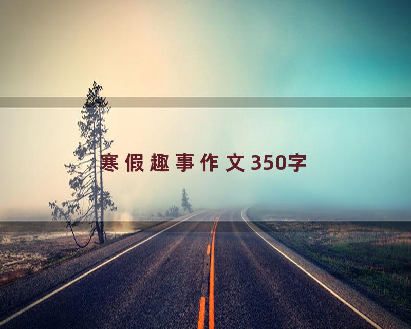 寒假趣事作文350字