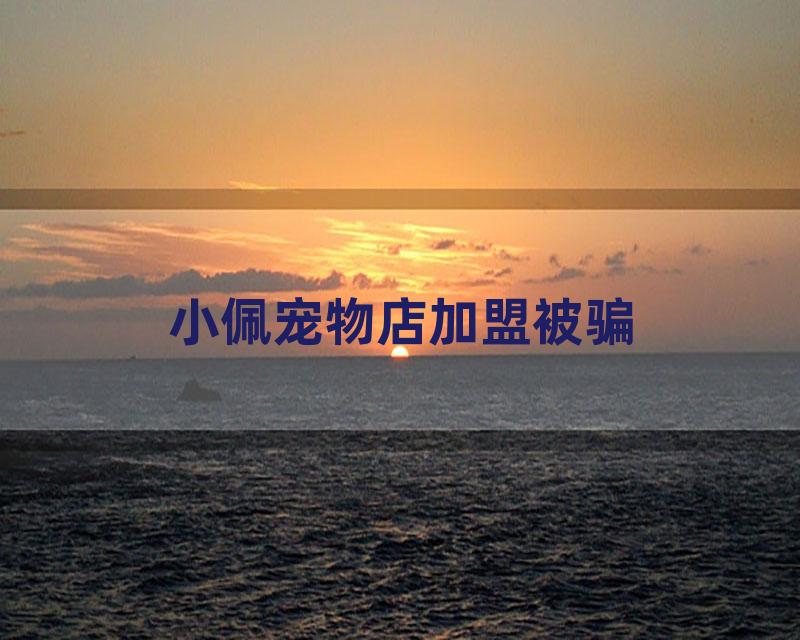 小佩宠物店加盟被骗