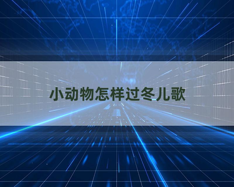 小动物怎样过冬儿歌