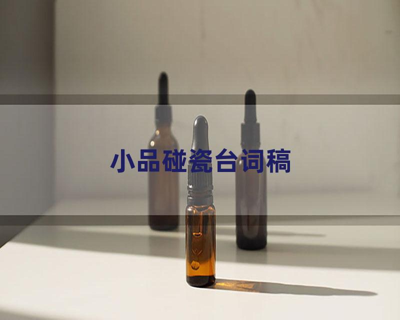 小品碰瓷台词稿