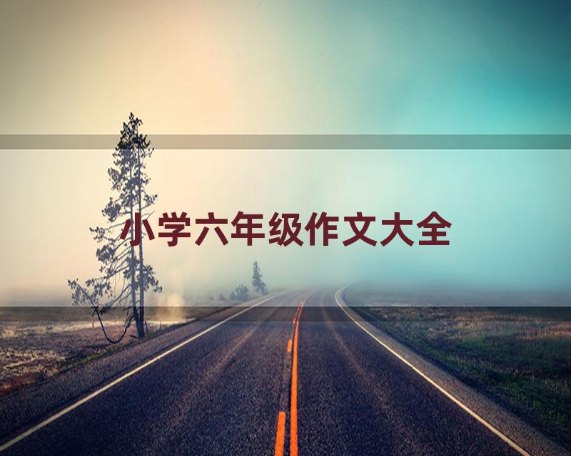 小学六年级作文大全