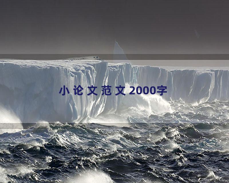 小论文范文2000字