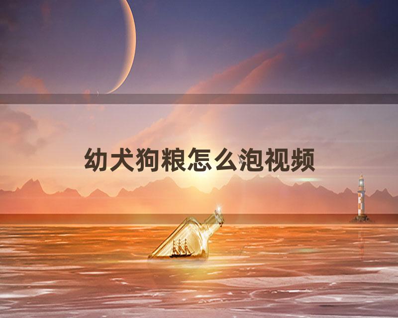 幼犬狗粮怎么泡视频