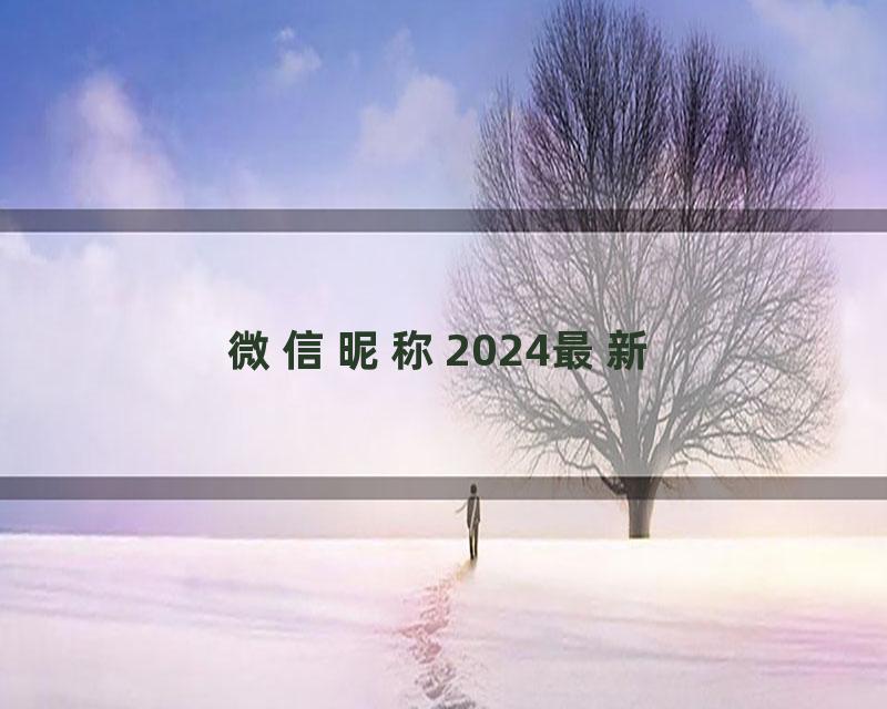 微信昵称2024最新