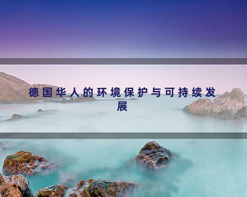 德国华人的环境保护与可持续发展