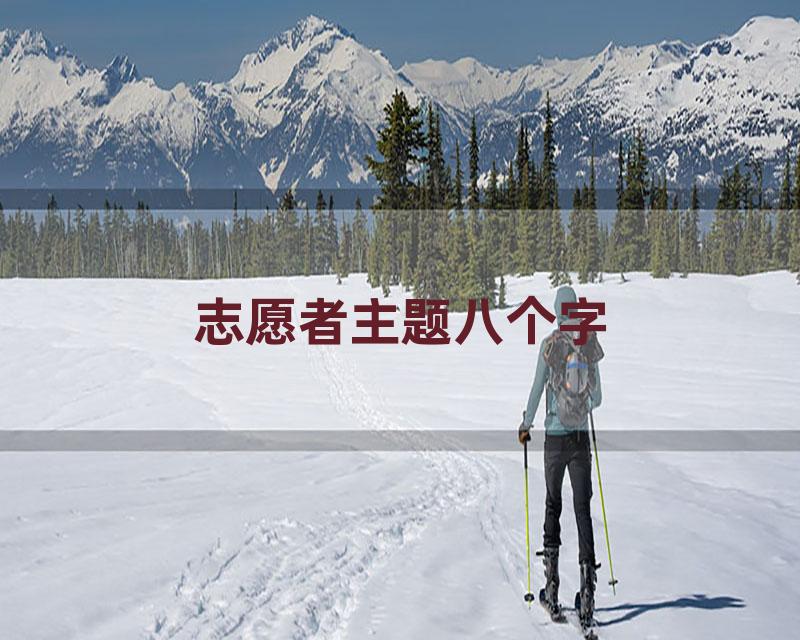 志愿者主题八个字