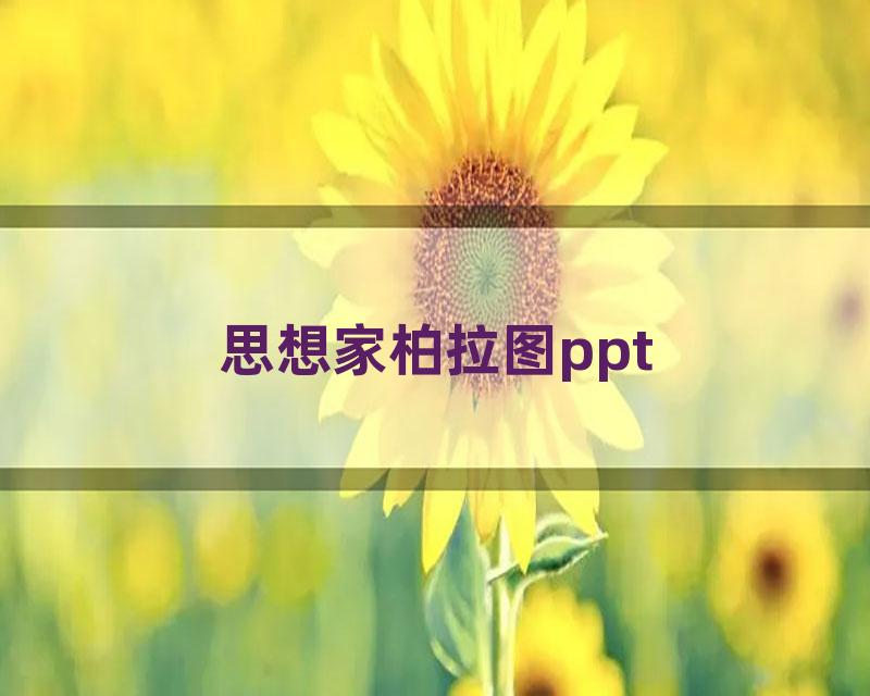 思想家柏拉图ppt