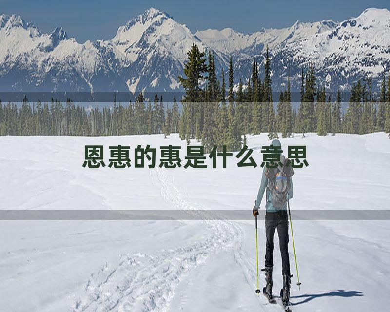 恩惠的惠是什么意思