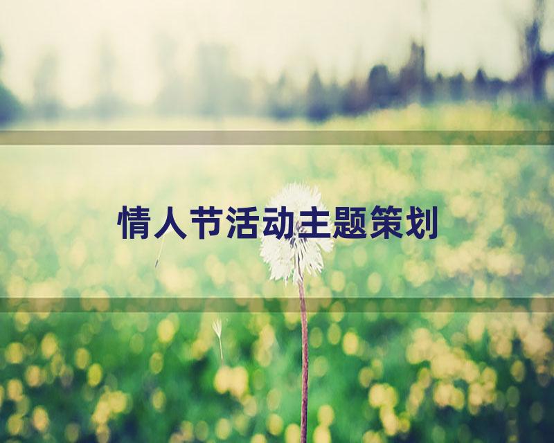 情人节活动主题策划