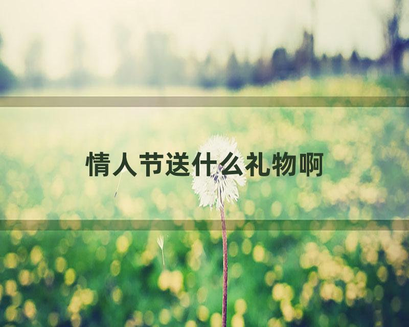 情人节送什么礼物啊