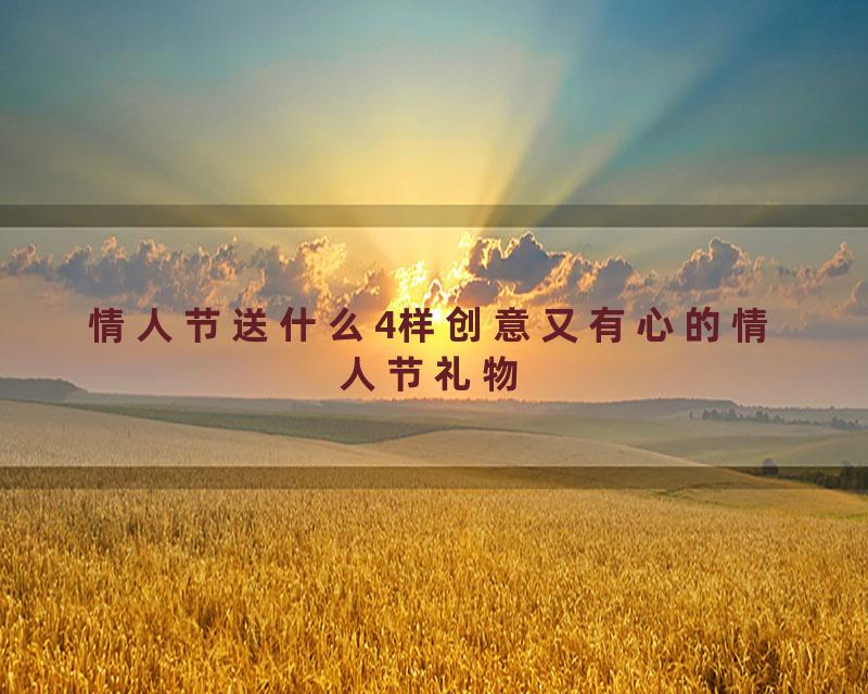 情人节送什么4样创意又有心的情人节礼物