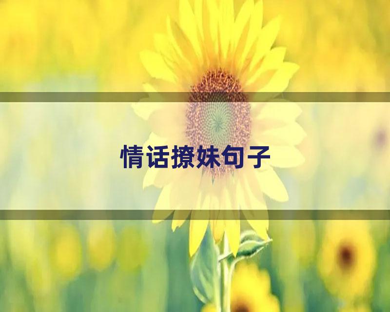 情话撩妹句子