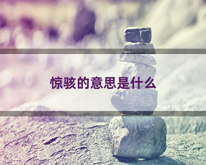 惊骇的意思是什么
