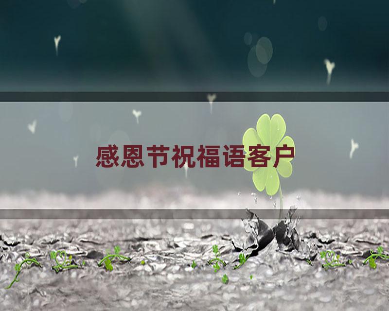 感恩节祝福语客户