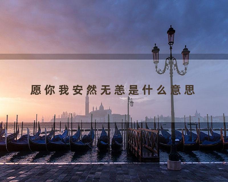 愿你我安然无恙是什么意思