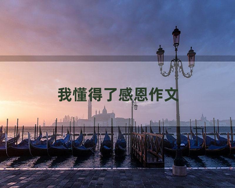 我懂得了感恩作文