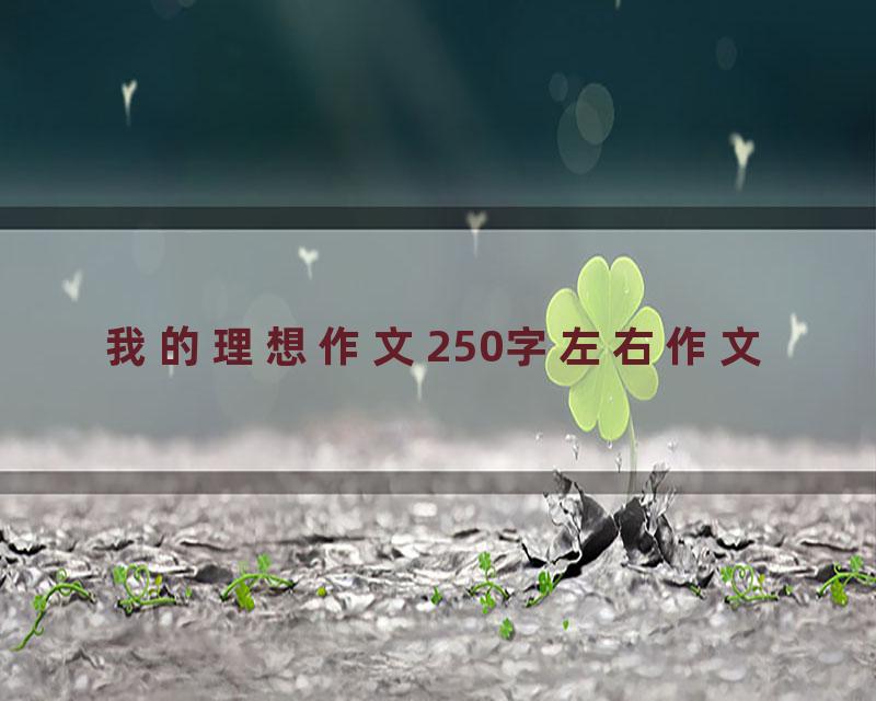 我的理想作文250字左右作文