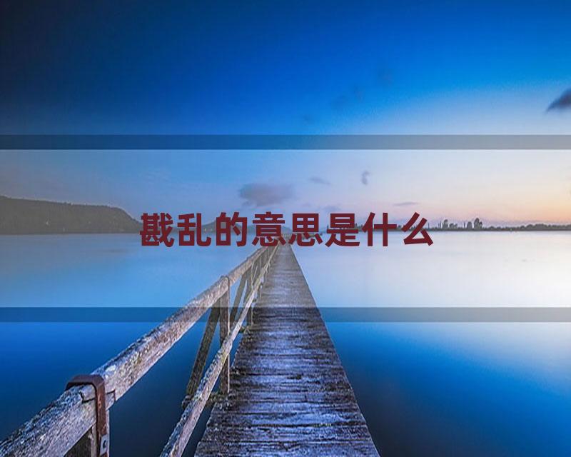 戡乱的意思是什么