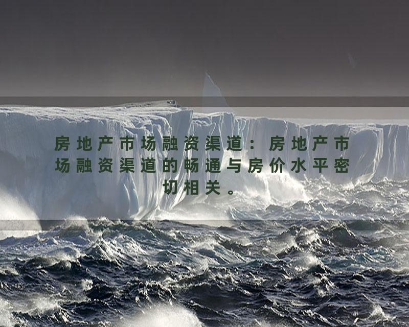房地产市场融资渠道：房地产市场融资渠道的畅通与房价水平密切相关。