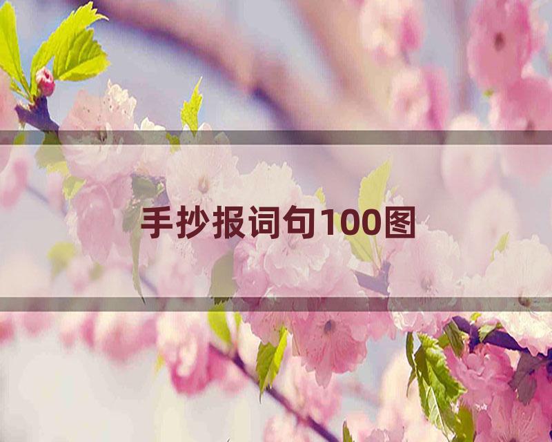 手抄报词句100图