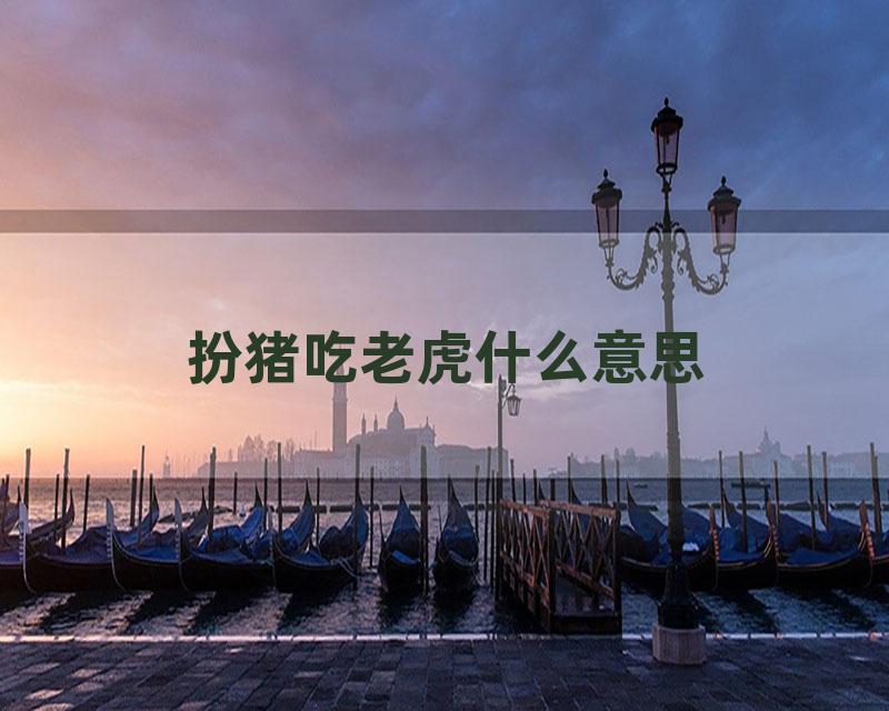 扮猪吃老虎什么意思