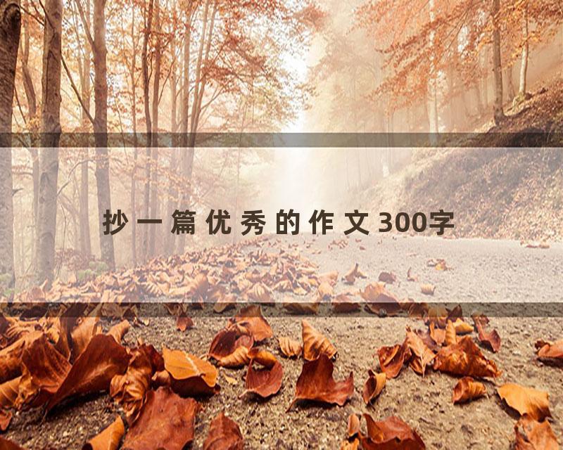 抄一篇优秀的作文300字