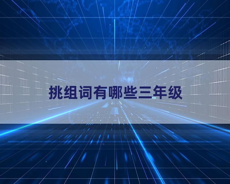 挑组词有哪些三年级
