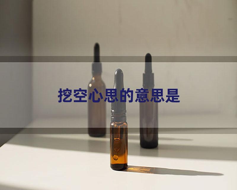 挖空心思的意思是