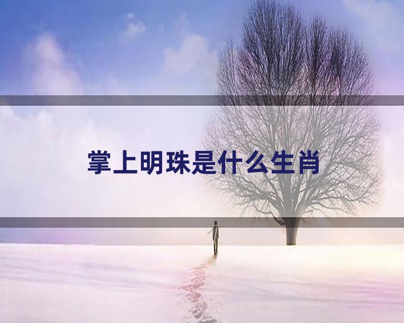 掌上明珠是什么生肖